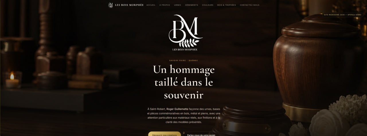Aperçu du site Les Bois Morphée